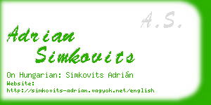 adrian simkovits business card